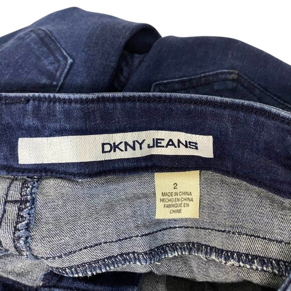 DKNY Jeggings Stretch Denim Jeans With Ankle and Leg Zippers Size 2 - Picture 9 of 13